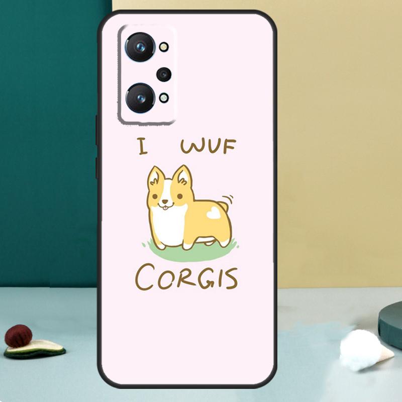 Corgi and Bubble Tea For Realme 14 13 Pro Plus 10 11 12 GT 5 6 6T GT7 Pro C61 C55 C53 C51 C21Y C25S C75 C67 Case