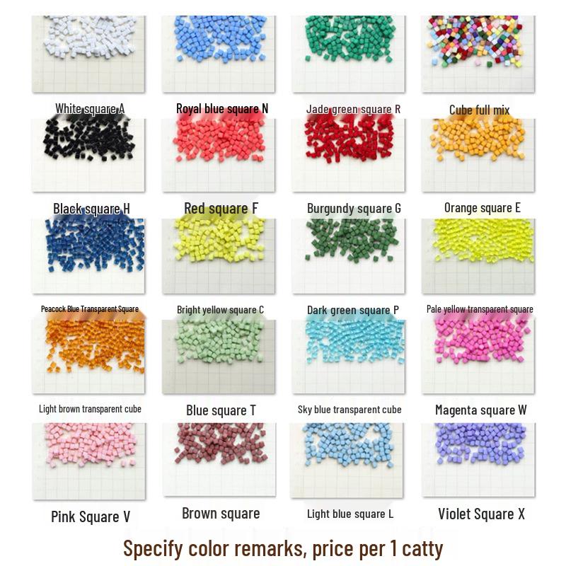 

Акриловые мозаичные бусины 4x4 мм - Маленький квадрат, без отверстия, материалы для DIY