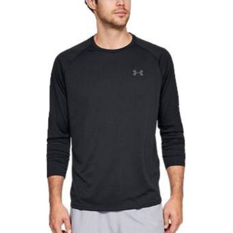 Under Armour T-Shirts Men's Black Crew Neck Moderate Unisex 1358562-001