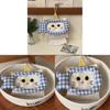 Cat Fish Tissue Box Holder With Fabric Material For Home Storage And Decor