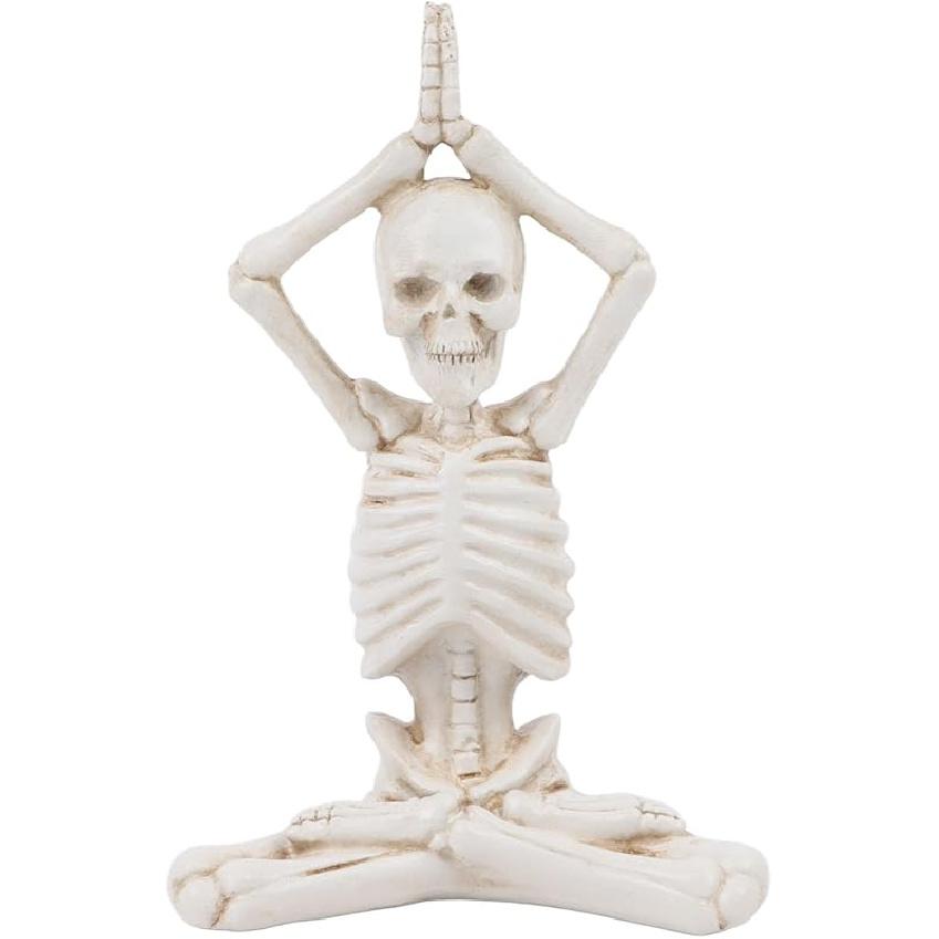 Yosoo Yoga Skeleton Figurines, Skeleton Accessories Skeletons Statue Funny Halloween Decor Halloween Gnomes Outdoor with Yoga Decor Skeleton Padmasana