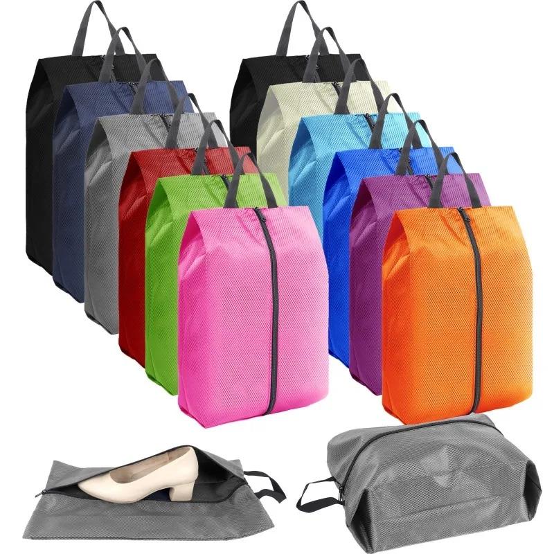 4 Size Portable Waterproof Shoe Storage Bags with Zipper Closure for Men and Women Travel Dustproof Shoes Organizer Bags
