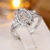 Fashion S925 Sterling Silver Exquisite Hollow Design Cross Rings for Women Finger Accessories Party Jewelry Gift