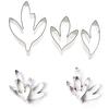 Fondant Cake Decoration Stainless Steel Tools Peony Flower Leaves Cutters Set