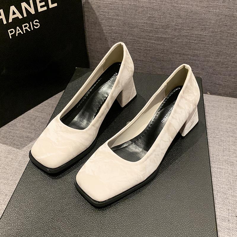 Premium Sense Retro Temperament Shallow Mouth High Heels 2025 Spring and Autumn Women's Shoes Small Leather Shoes Mary Jane Single Shoes