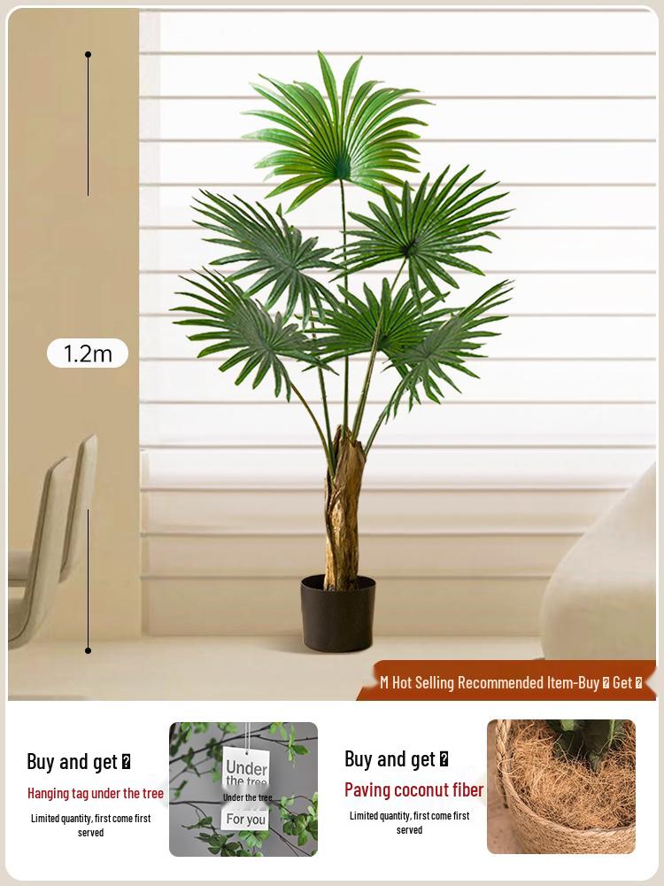 Large Luxury Faux Livistona Flower: Indoor Green Plant Floor Decoration