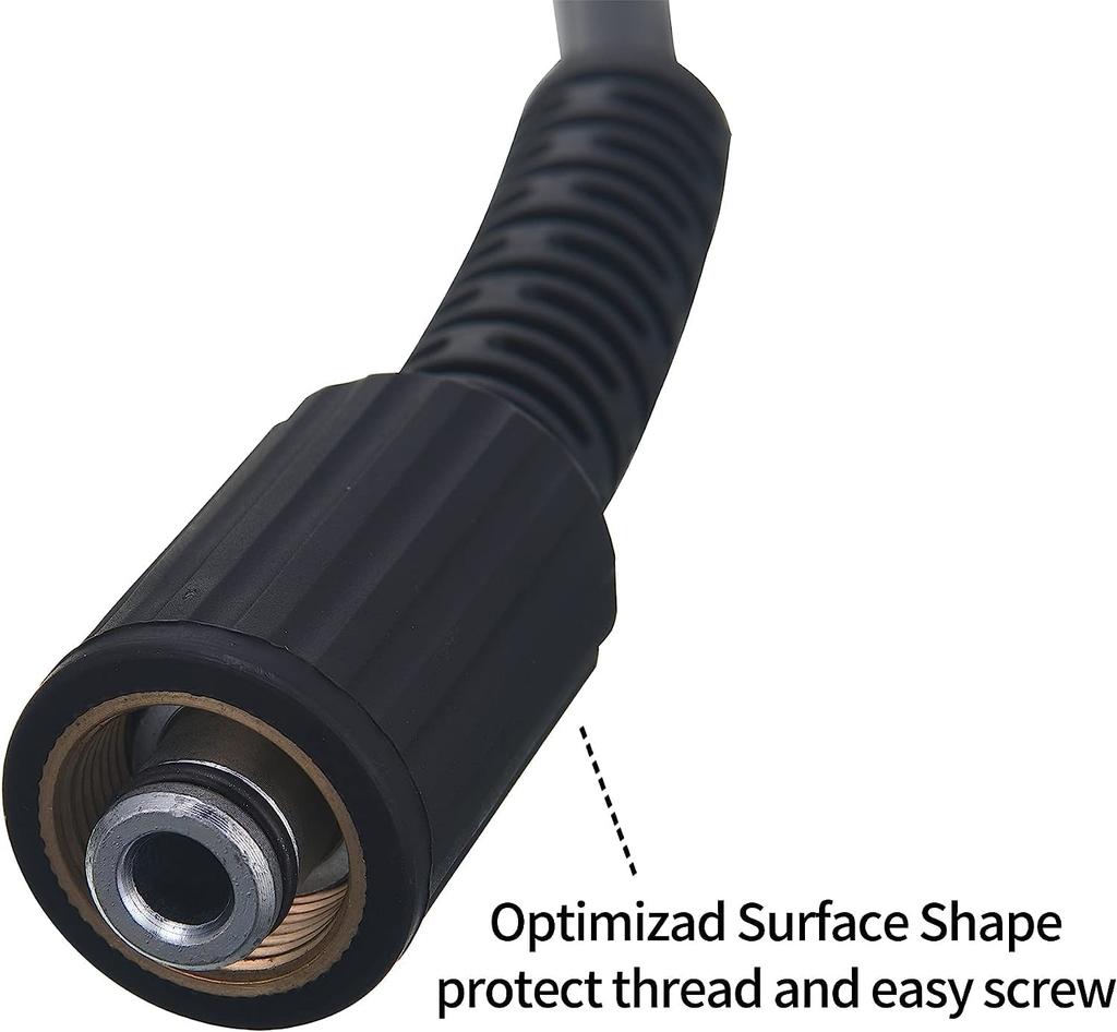 Tool Daily High-Pressure Washer Hose, 15m (50FT), 1/4-Inch, 3600 PSI, M22 14-Connection, Replacement for Most Brands