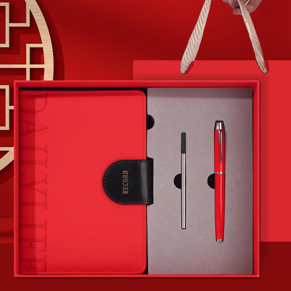 A5 Thick Leather Business Notebook, Buckle Office Notepad, Meeting Record Book, Travel Log, Diary, Student Notebook, Excerpt Book