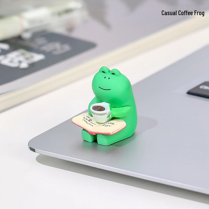 Frog Rocking Chair Cute Healing Decoration – Desktop Ornament for Office or Home