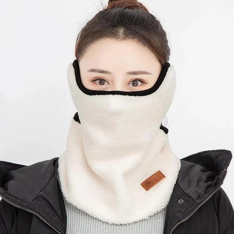 Winter Beanie Hat for Women Coral Fleece Cap Camping Outdoor Sports Thick Neck Scarf Ear Caps Balaclava Mask Bonnet Hats Masks