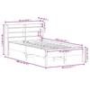 Solid Wood Bed without Mattress White 75 x 190 cm Pine Wood