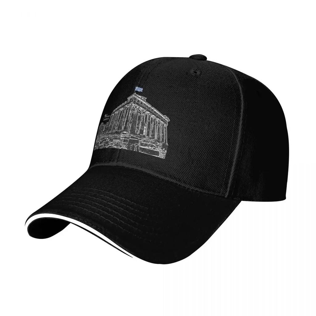 Athens Parthenon Acropolis Greece Flag Outdoor Adventures Unisex's Cap Sports Caps Women's Baseball Cap