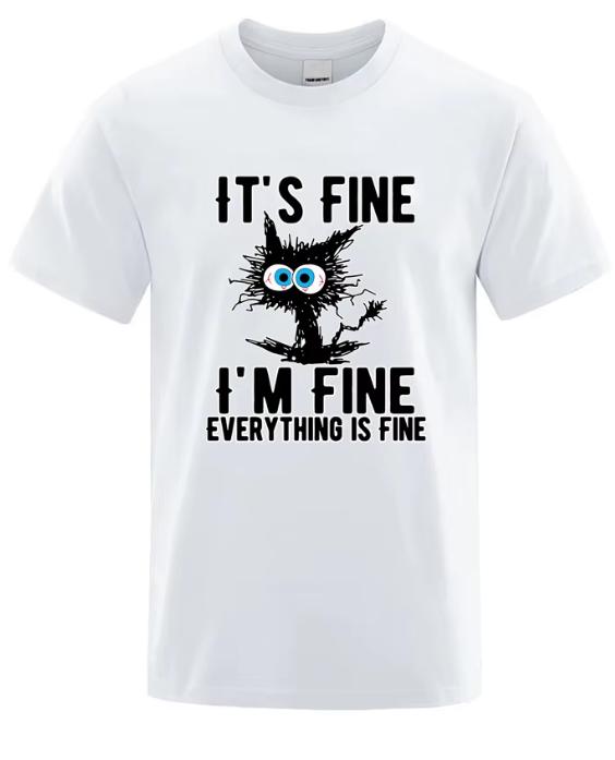 Unisexs High Quality TShirt Cotton Funny Cool Cat Printed TShirt Casual Unisexs Short Sleeve TShirt For Unisex TShirt Male Top