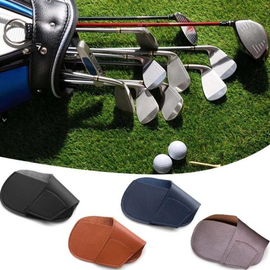 1/3/5/10Pcs Faux Leather Golf Club Headcover Waterproof Wood Driver Head Protector Cover Golf Accessories Men Women Golfer Gift