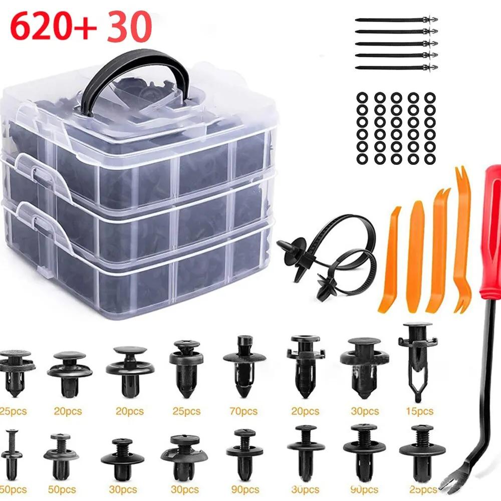 

Universal Auto Body Clips & Rivets - Car Trim Panel Retainer Kit for Fender/Bumper/Door