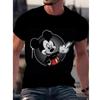 Men's T-shirt Disney Mickey Mouse Print T Shirt Oversized Casual Short-sleeved Summer Sportswear Men Clothing Tees Tops