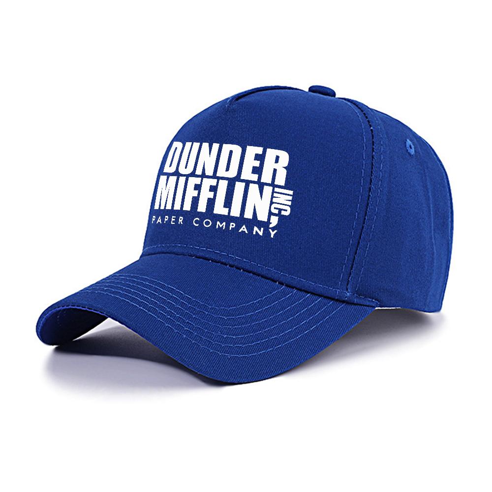 Classic Dunder Mifflin Logo Baseball Cap Unisex Athletic Hats Adjustable Size Outdoor Graphic Print Gorras