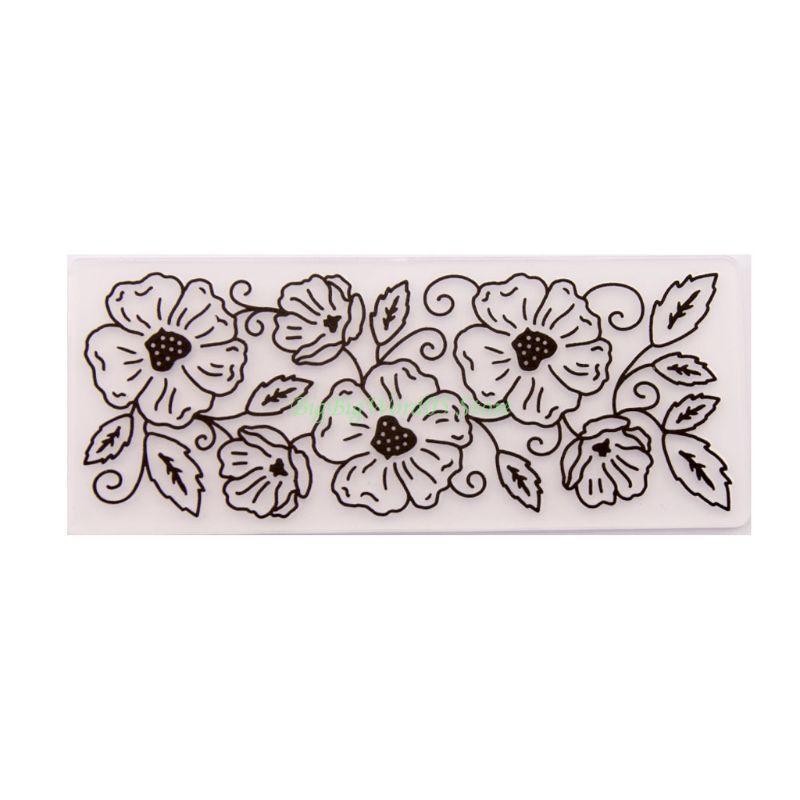 24TE Flower Plastic Embossing Folder DIY Craft Template Mold Scrapbook Paper Card Photo Album Making Fondant Cake Decor