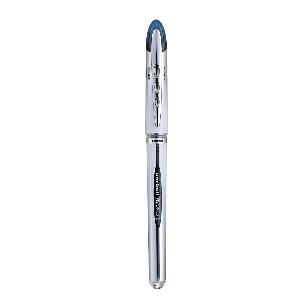 UNI-BALL Vision Elite Roller Pen Set - Pack of 6 Blue Ink Pens for Office, Home & School Use