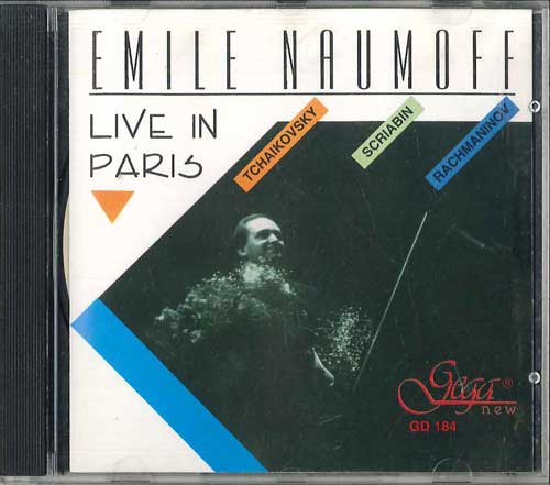 

CD EMILE NAOUMOFF - Live In Paris GD184 GEGA NEW Europe Classical Used