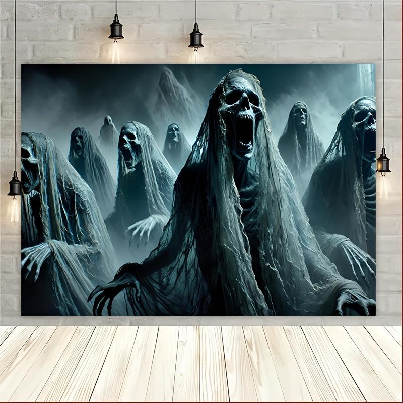 The Ghost in the Dark - Vibrant polyester backdrop fabric, suitable for partieszyc