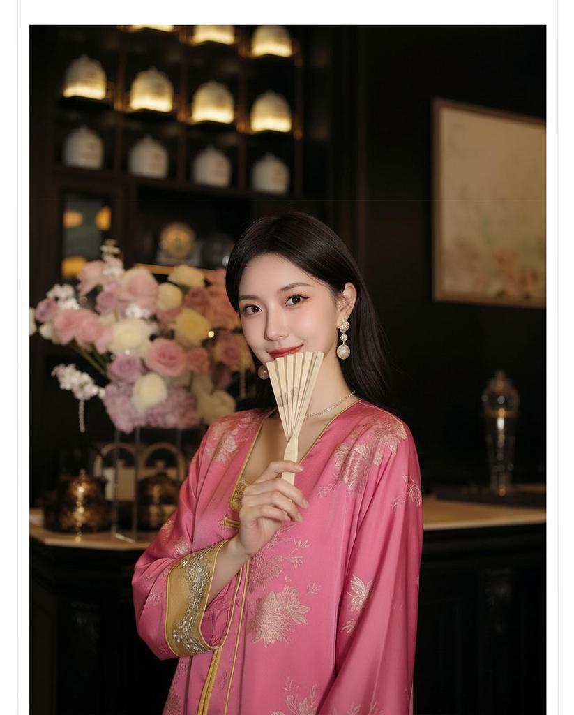 Spring Luxury Embroidered Chinese Style Camisole Dress Set P0160