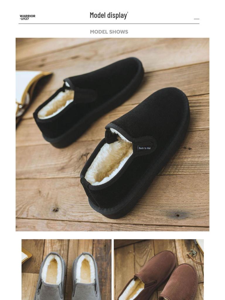 Warrior Unisex Zimní Mokasíny: Teplé nazouvací boty s velurovou podšívkou