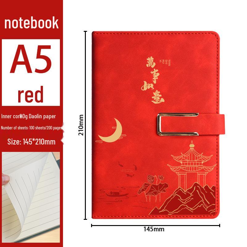 A5 Custom Thick Notebook: High-Value Student Prize & Enterprise Meeting Journal with Logo Printing.