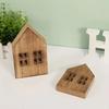Scandinavian Wooden Miniature House  Desktop Decor for Home  Living Room Table Craft