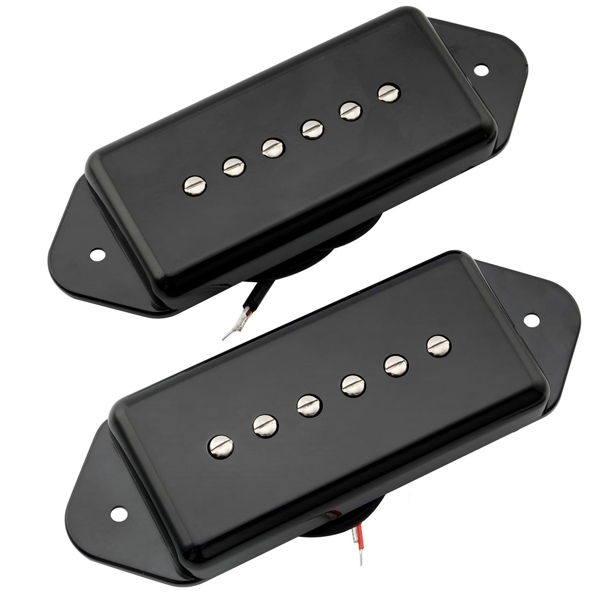 

Artec ASA91 Alnico 5 P90 PU Set for Electric Black Dog-Ear Pickups, Neck/Bridge Guitar,