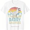 Daddysaurus T Rex Dinosaur Daddy Saurus Family Matching Tshirt Custom Printed Graphic T Shirts Funny Shir Ropa Hombre
