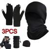 Outdoor Cycling Face Balaclava Scarf Gloves Winter Fleece Hat Sports Anti Cold Warm Neck Cover Skating Running Hiking Scarves
