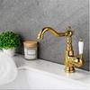 Tuqiu Gold Tall Torneiras Bathroom Faucet Basin Faucet Sink Faucet Antique Lavotory Faucet Basin Taps Hot Cold Mixer Tap Crane