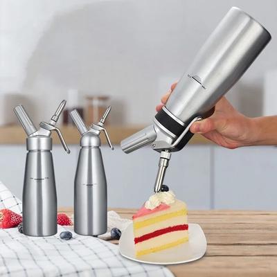 500/1000 ml Schlagsahnepistole Sahnespender Edelstahl Kuchen Spritzpistole Siphon Squeeze Flasche Dessert Werkzeug Sahne Whippers