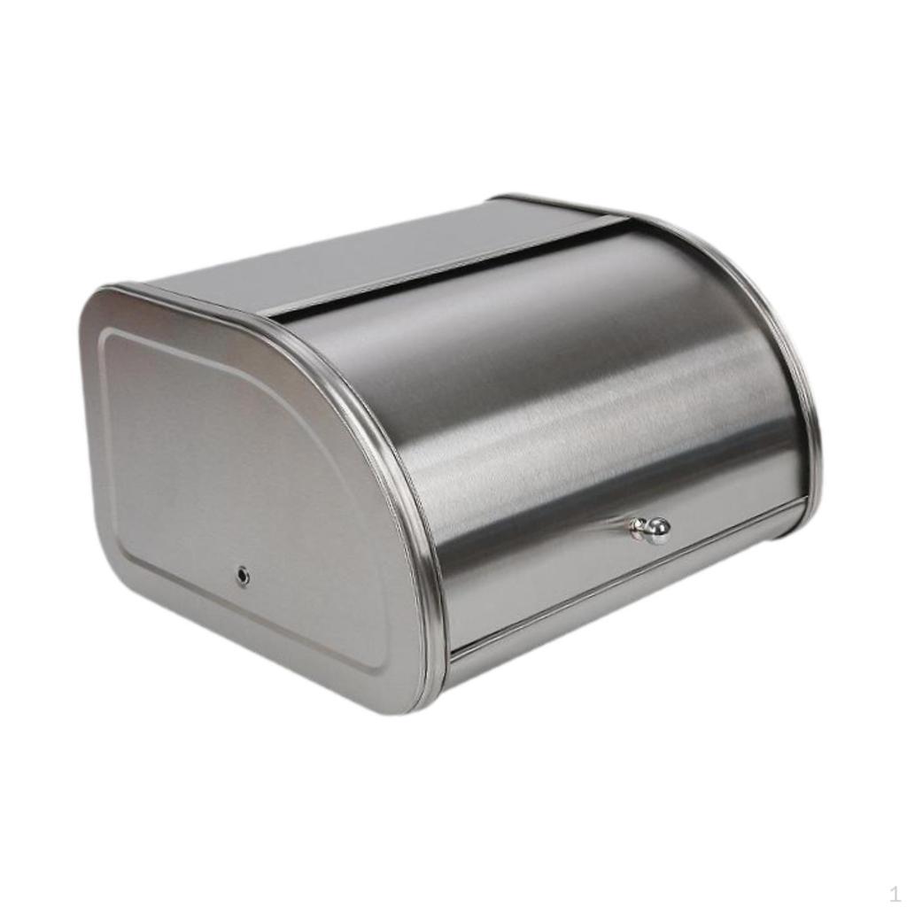 Bread Box Keeper Holder Multipurpose Container with Roll Lid for Bakery Cafe