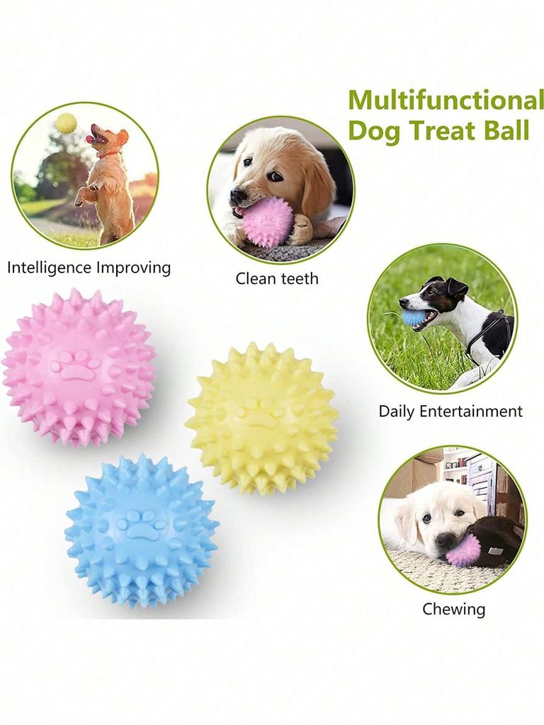 Dog Chewing Toy Interactive Rubber Ball for Small Large Dog Cat Pet Tooth Cleaning Indestructible Footprint Ball Pet Accessories