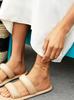 6PCS 14k Gold Plated Ankle Bracelets for Women, Stainless Steel Waterproof Herringbone Paperclip Bead Figaro Cuban Chain Anklets