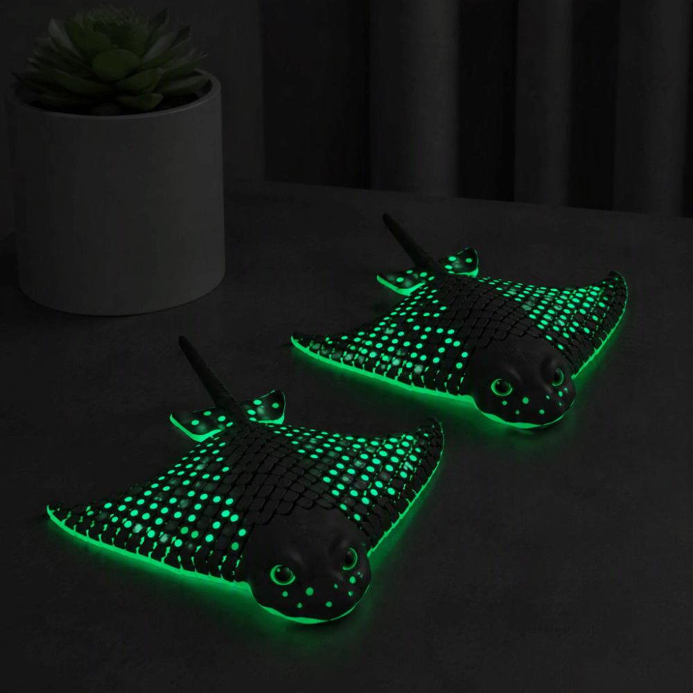 Bionic Luminous Stingray Toy Luminous Realistic Stingray Figurine Room Ornament