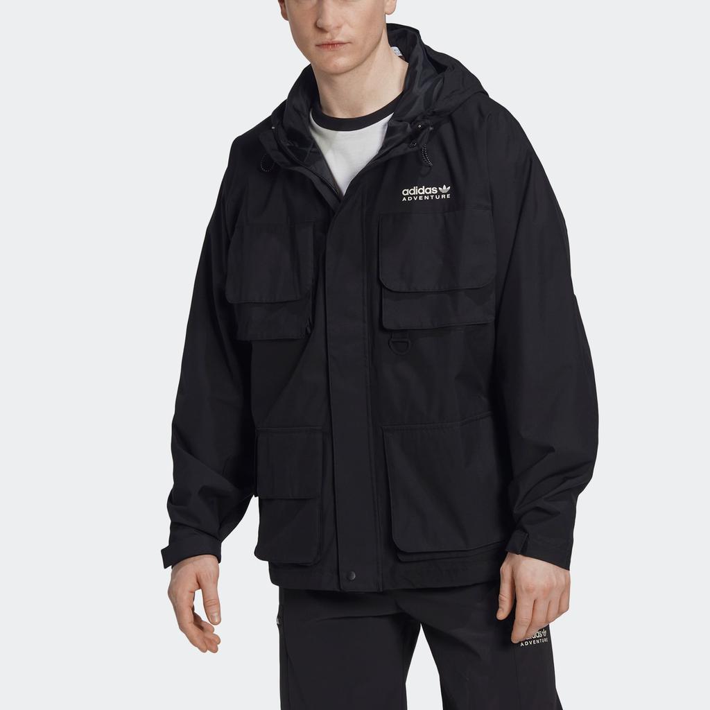 Adidas Originals Trefoil Adv MP Hooded Long Sleeve Jacket Men Jackets Black HK4996