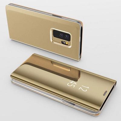 Husă pentru Samsung Galaxy S10 - Husă Etui Clapet Oglindă Aur Protecție Clear View [Phonillico®