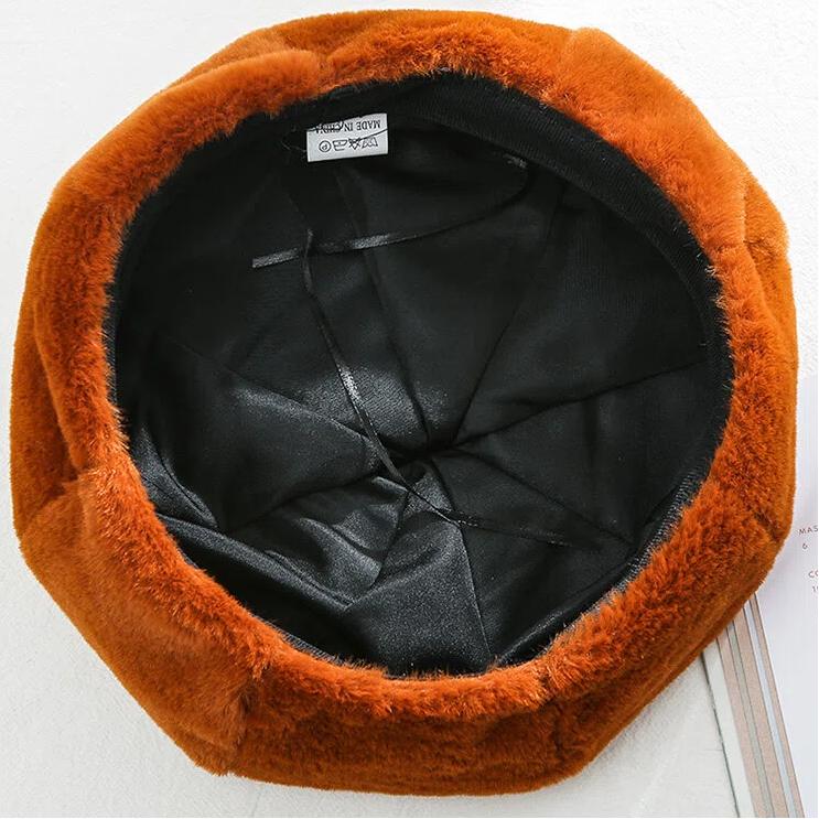 Young Ladies Vintage Casual Autumn Winter Windproof Thermal Daily Use Party Warm Women's Beret Cap