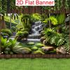 1Pcs Lush Jungle Waterfall Landscape Pattern Decoration Background Nature Backdrop Decorations For Photo Studio Booth Party