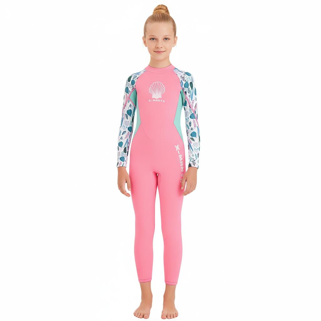 Girls Wetsuit Diving Suit 2.5MM Neoprene  Swimsuit  Long Sleeve  Surfing Jellyfish Clothing Swimwear for Cold Water