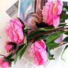 Artificial Peony Flowers 35.8" Faux Peony Stems Realistic Fake Silk Peony Branches with 3 Bloom Heads And 2 Buds for Vase DIY Bouquet Weeding
