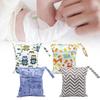 Pattern Diaper Cartoon Bag Knitted Flat Fabric Double Zipper Printing Digital