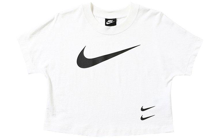 Nike Crop Tops Women s Crew Neck Moderate CJ3765-100 S