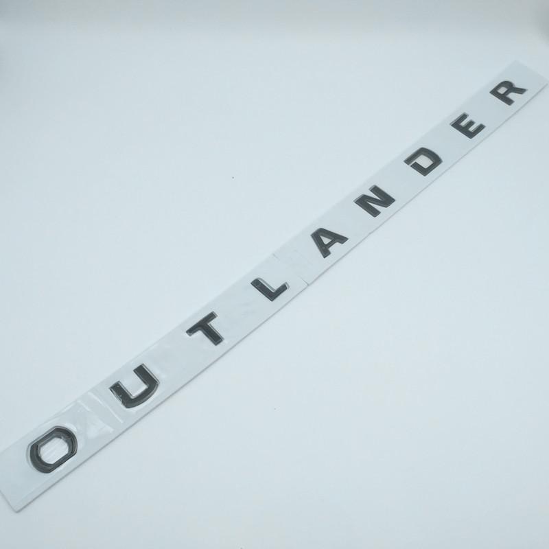 1pcs 3D ABS for Mitsubishi OUTLANDER car letters front hood Grill bonnet emblem rear Tail Bumper Truck badge sticker Styling