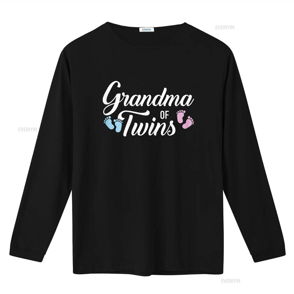 Grandma of twins T Shirt vintage Washed Comfortable Slightly designer clothes homme streetwear graphic Stretched Breathable