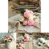 10 Heads Artificial Silk Hydrangea Fake Flowers Bouquet For Elegant Home Decor