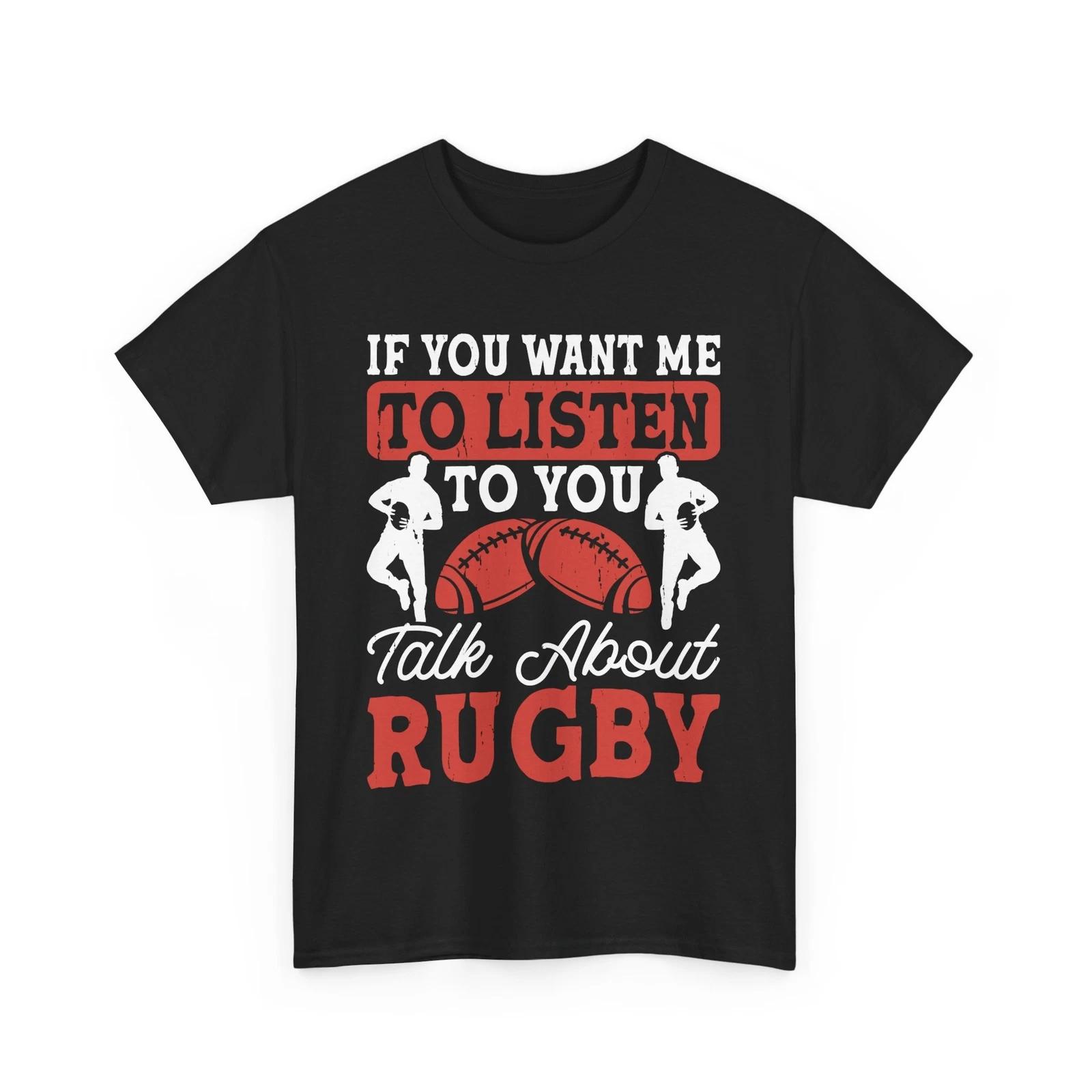 

Funny Rugby T-Shirt | Warning: May Start Talking About Rugby Tee S